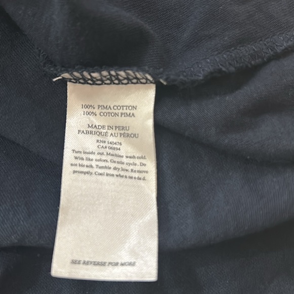 Faherty cotton tee. Deep v neck. - Picture 4 of 5